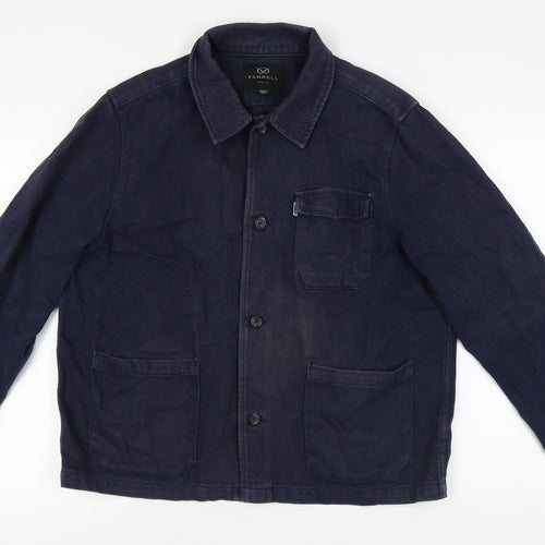 Farrell Men's Blue Cotton Jacket L
