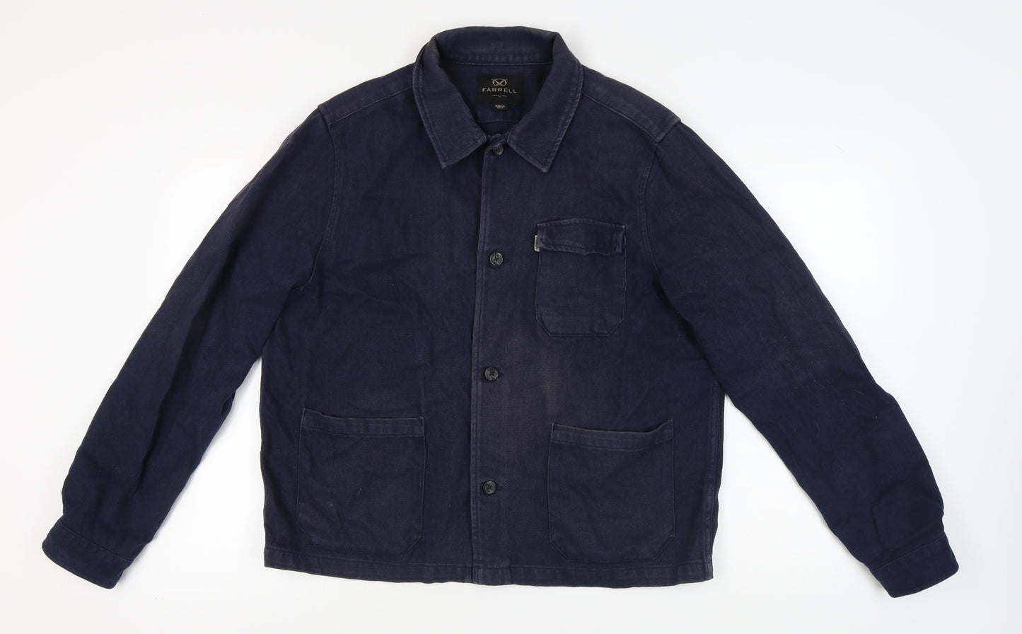 Farrell Men's Blue Cotton Jacket L