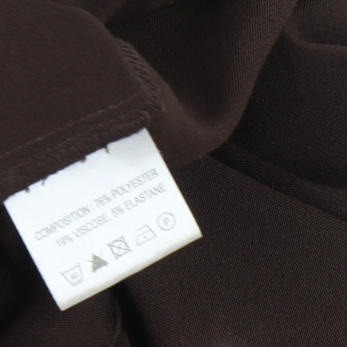 Classic Women's Brown Classic Fit Elastic Waist Trousers