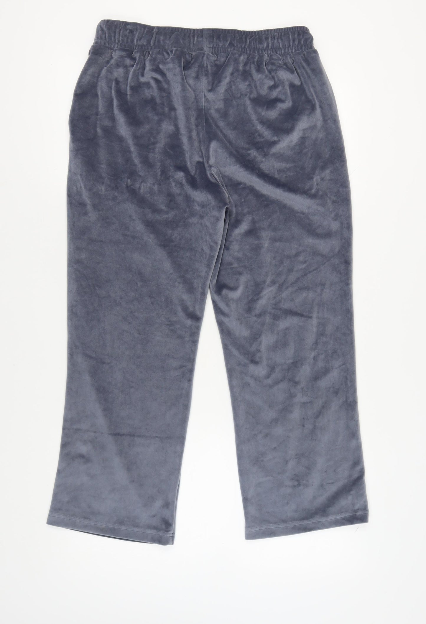Cotton Traders Women's Grey Velour Trousers Size 14