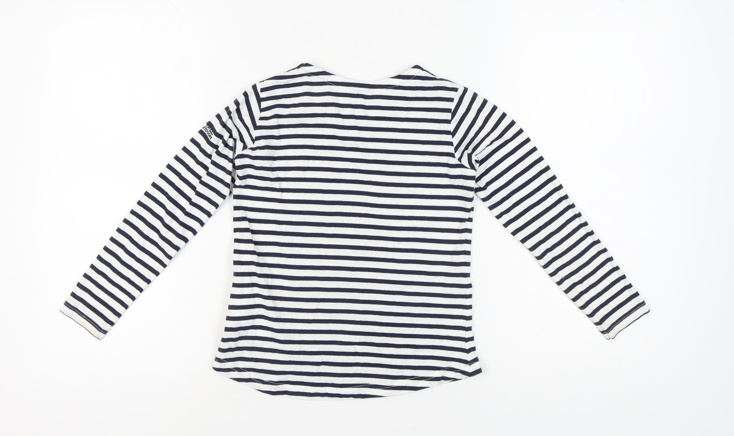 Regatta Girls Blue Striped Long Sleeve Tropical T-Shirt, Size 9-10