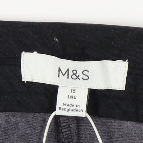 Marks and Spencer Women's Black Regular Trousers