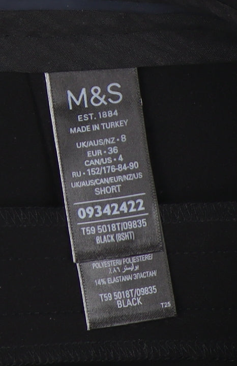 Marks and Spencer Women's Black Trousers Size 8