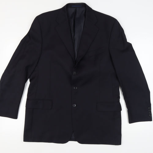 Daniel Hechter Men's Blue Wool Blazer Jacket, Size 42