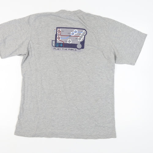 Adidas Men's Grey Graphic T-Shirt