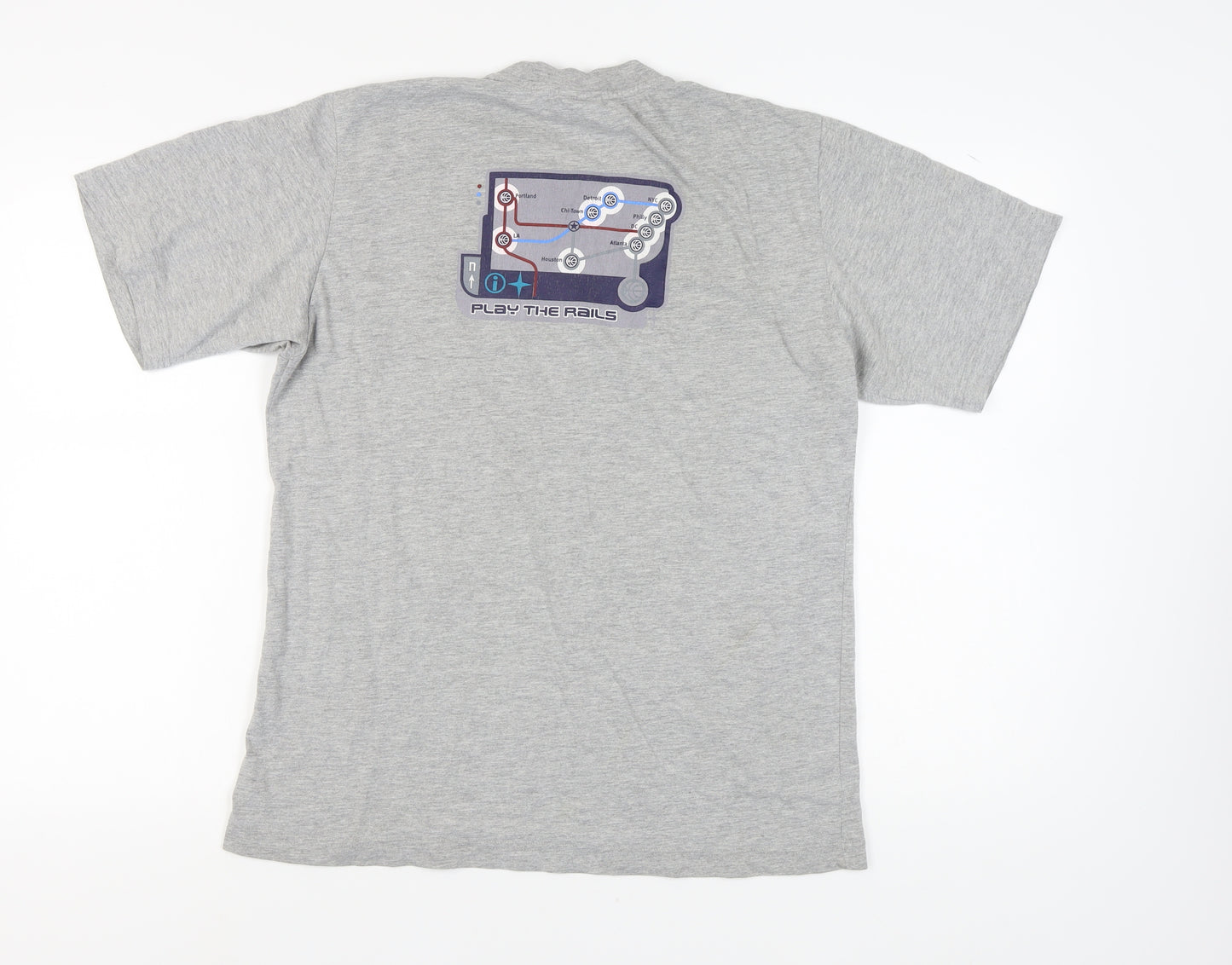 Adidas Men's Grey Graphic T-Shirt