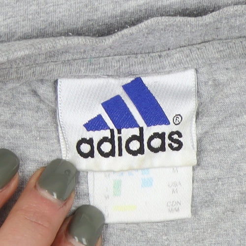 Adidas Men's Grey Graphic T-Shirt