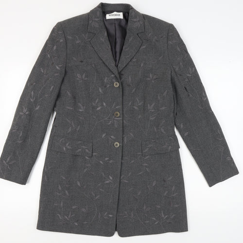 Windsmoor Women's Grey Floral Blazer Size 10