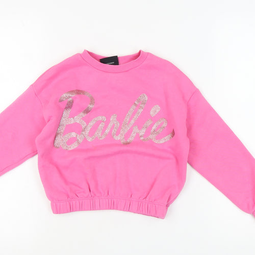 Barbie Girls Pink Pullover Sweatshirt, Size 7-8 Years
