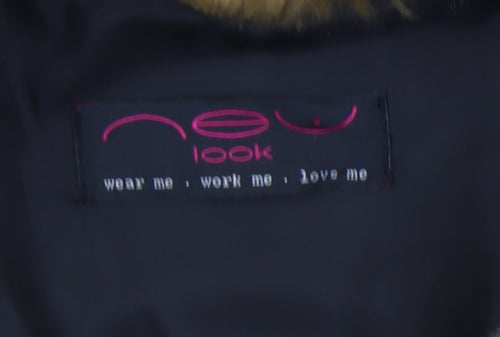 New Look Women's Beige Faux Fur Jacket Size 14