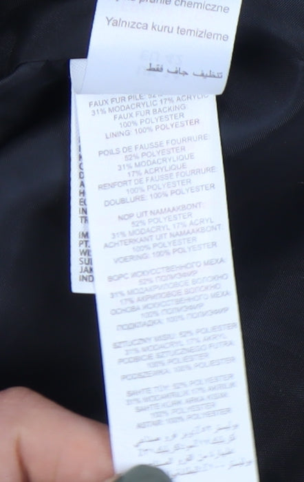 New Look Women's Beige Faux Fur Jacket Size 14