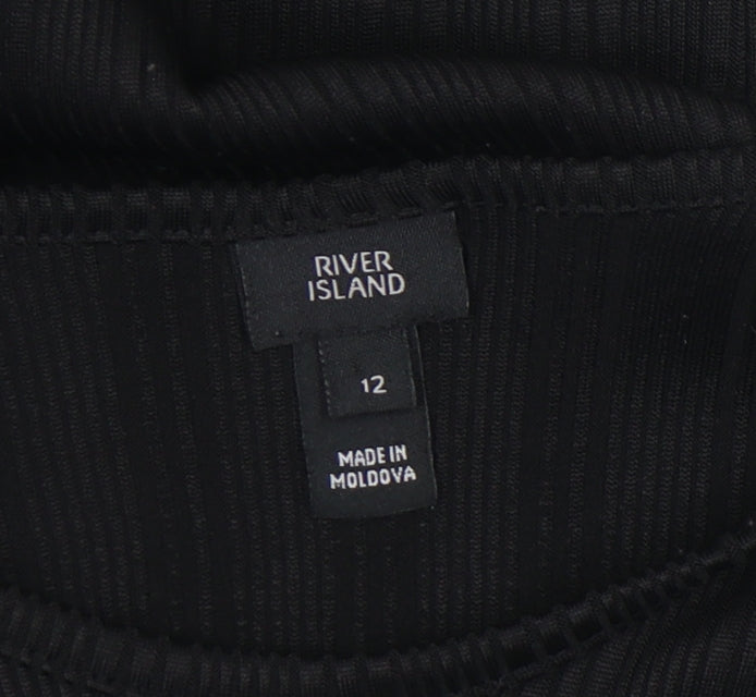 River Island Women's Black Sheath Dress, Size 12