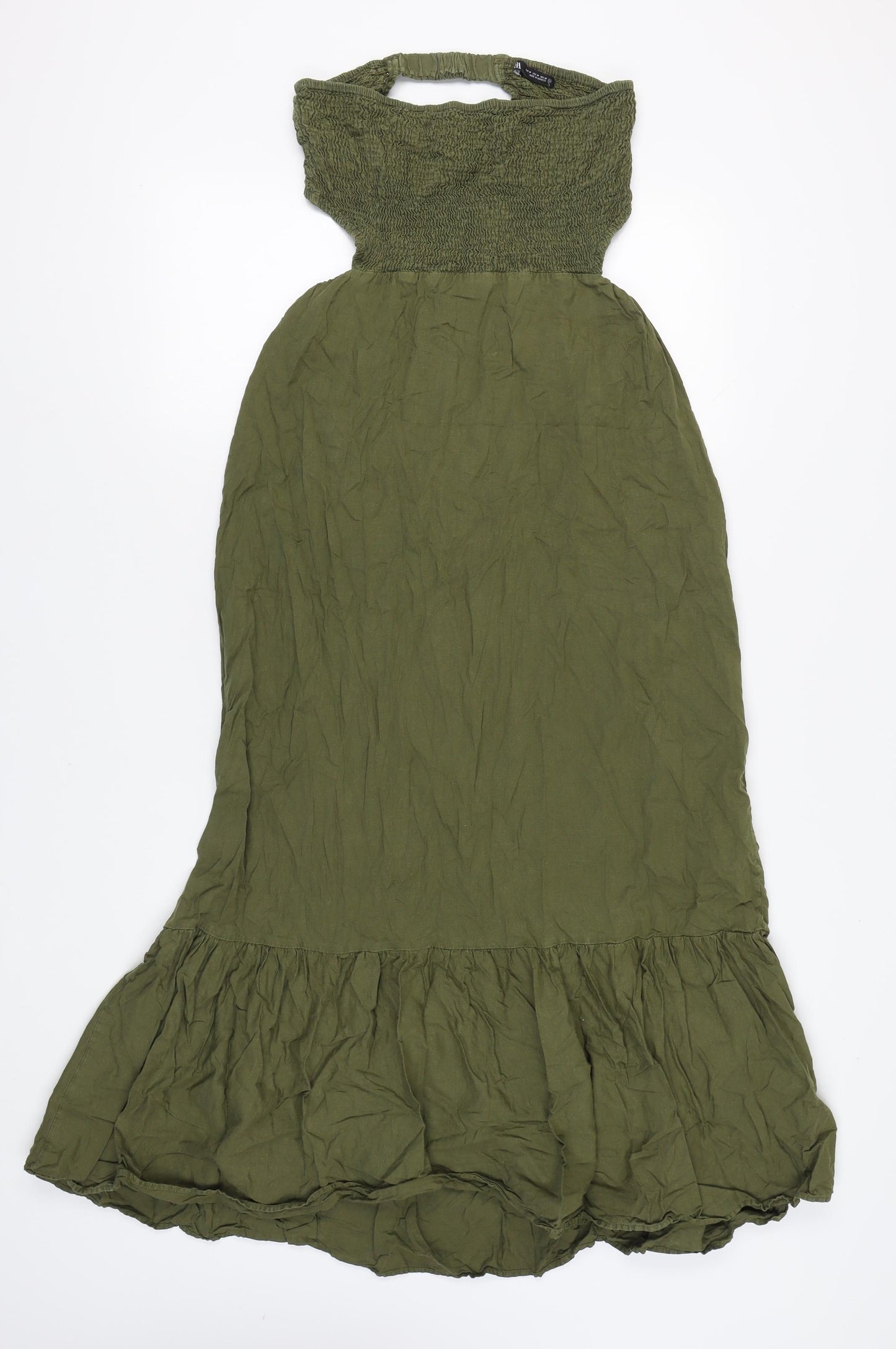Zara Women's Green Maxi Dress Size 12