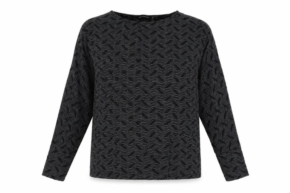 Front view of Matti Mamane Women's Black Long Sleeve Blouse