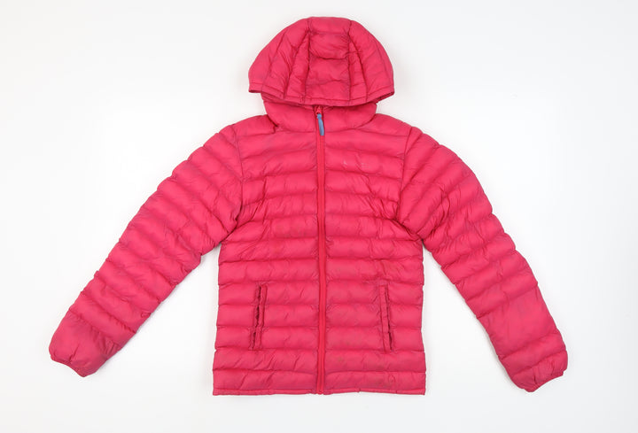 Mountain Warehouse Girls Pink Hooded Puffer Jacket 11-12Y