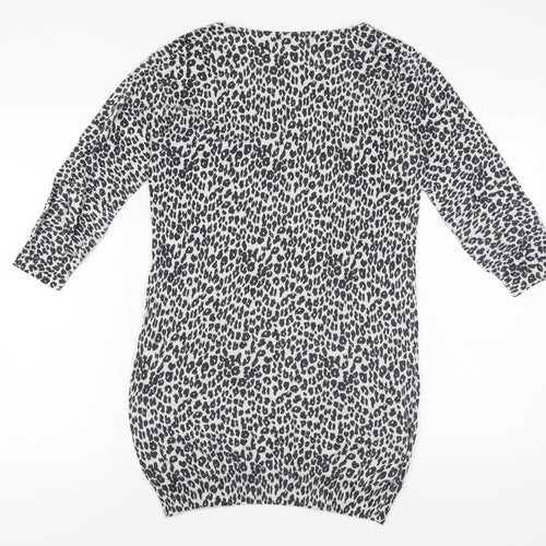 Next Women's Grey Animal Print Dress, Size 14
