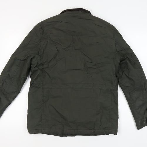 UNBIAS Men's Green Mid-Length Jacket - Size M, Cotton, Casual