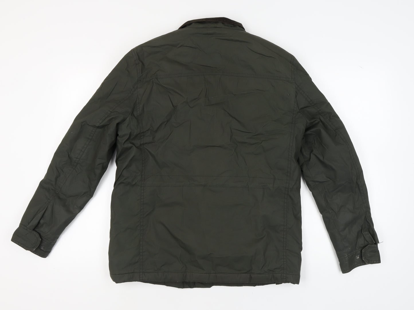 UNBIAS Men's Green Mid-Length Jacket - Size M, Cotton, Casual
