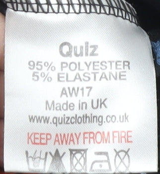 Quiz Women's Black Floral Belted Jumpsuit Size 16