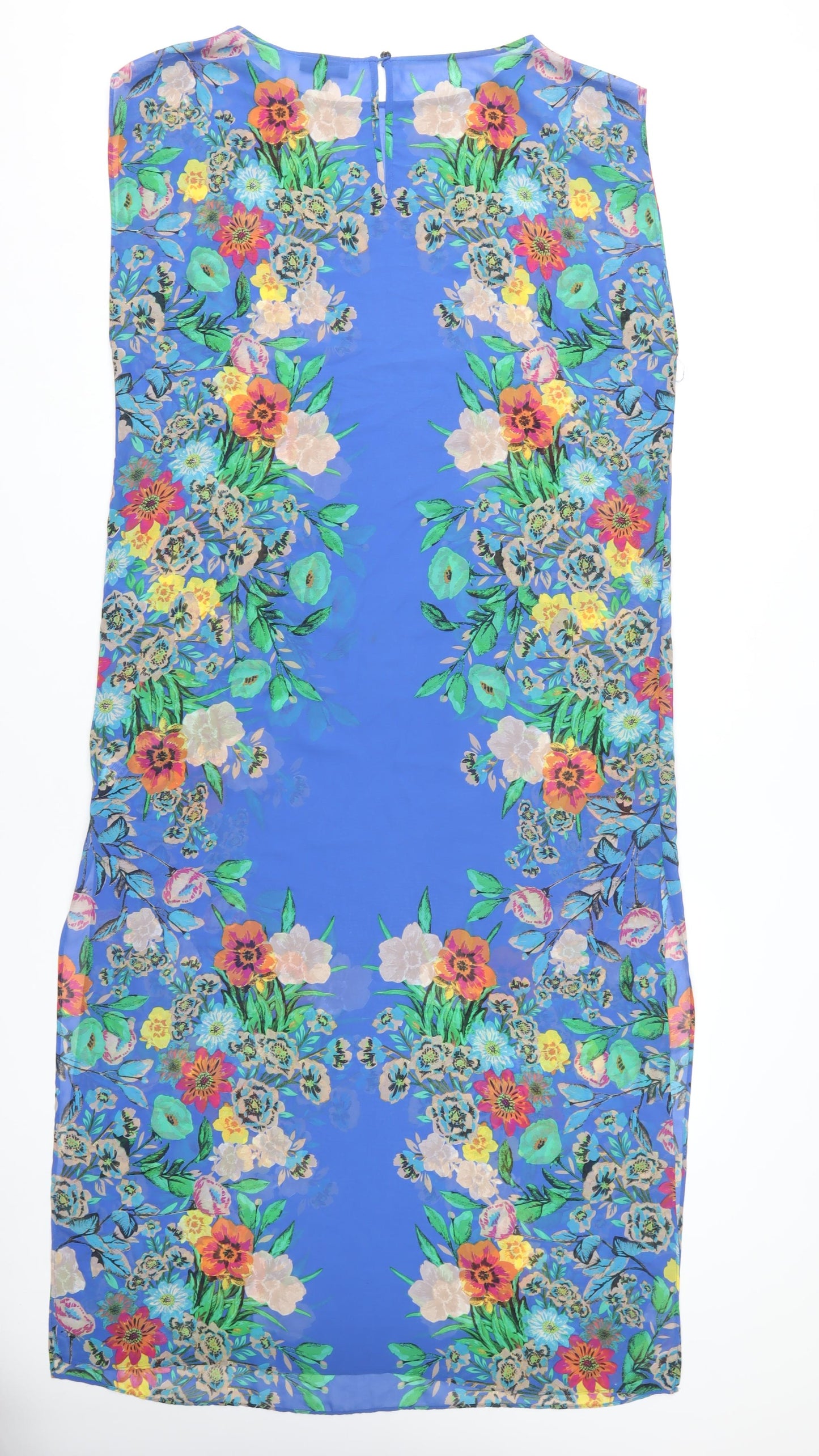 Warehouse Women's Multicoloured Floral Shift Dress Size 16