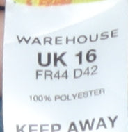 Warehouse Women's Multicoloured Floral Shift Dress Size 16