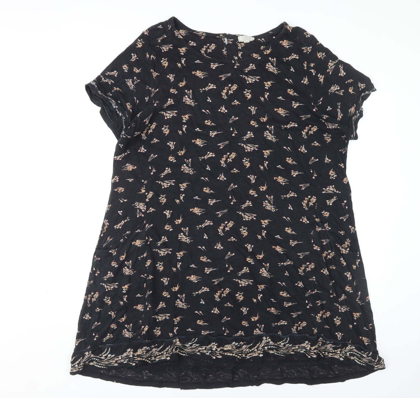 FatFace Women's Black Floral Shift Dress Size 18