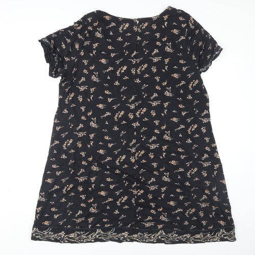 FatFace Women's Black Floral Shift Dress Size 18