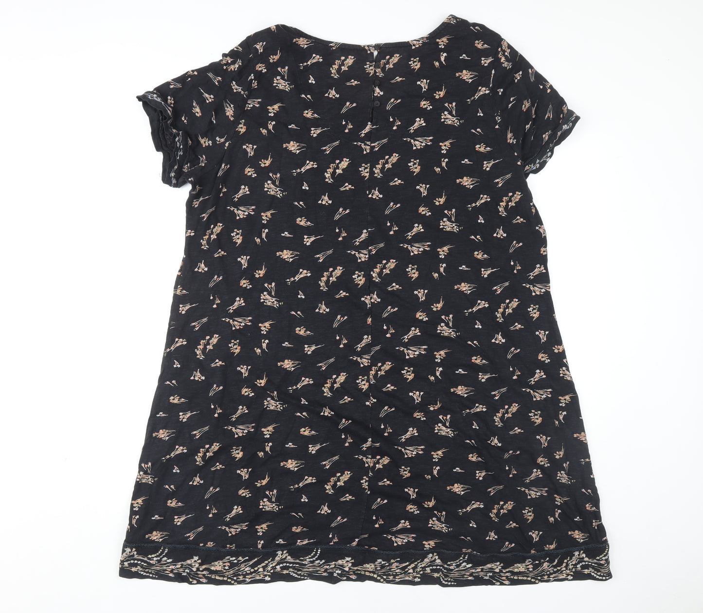 FatFace Women's Black Floral Shift Dress Size 18