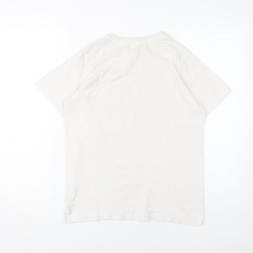 Nike Unisex White Basic T-Shirt S, Crew Neck, Breathable