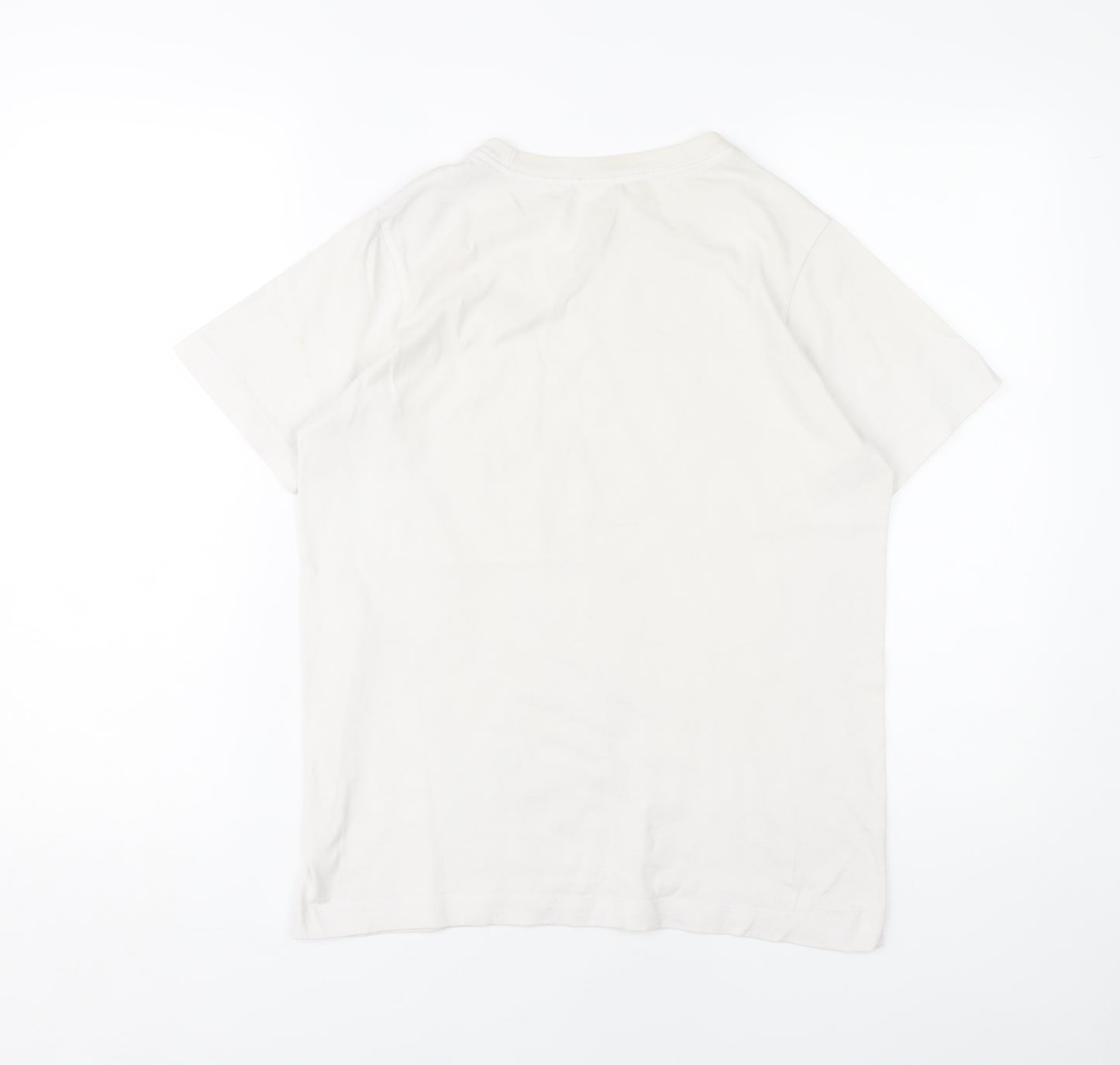 Nike Unisex White Basic T-Shirt S, Crew Neck, Breathable