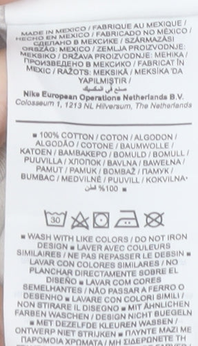 Nike Unisex White Basic T-Shirt S, Crew Neck, Breathable