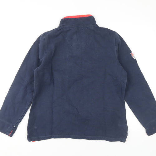 Crew Clothing Co Blue Henley Sweatshirt, Size 12