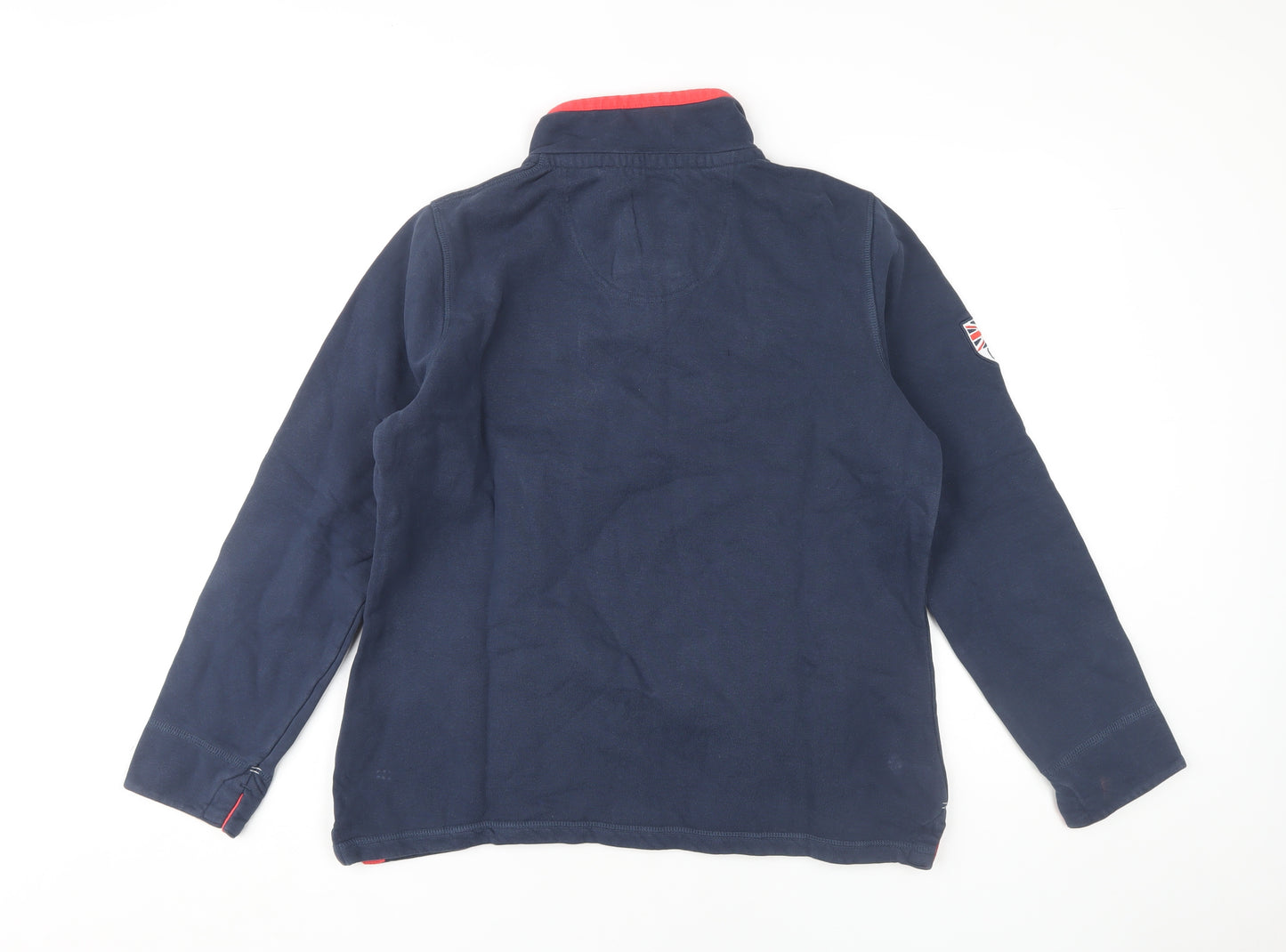 Crew Clothing Co Blue Henley Sweatshirt, Size 12