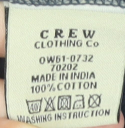 Crew Clothing Co Blue Henley Sweatshirt, Size 12