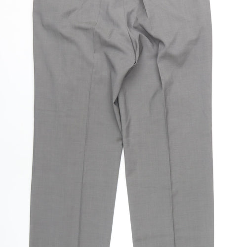 Marks and Spencer Men's Grey Wool Trousers, 34 Regular