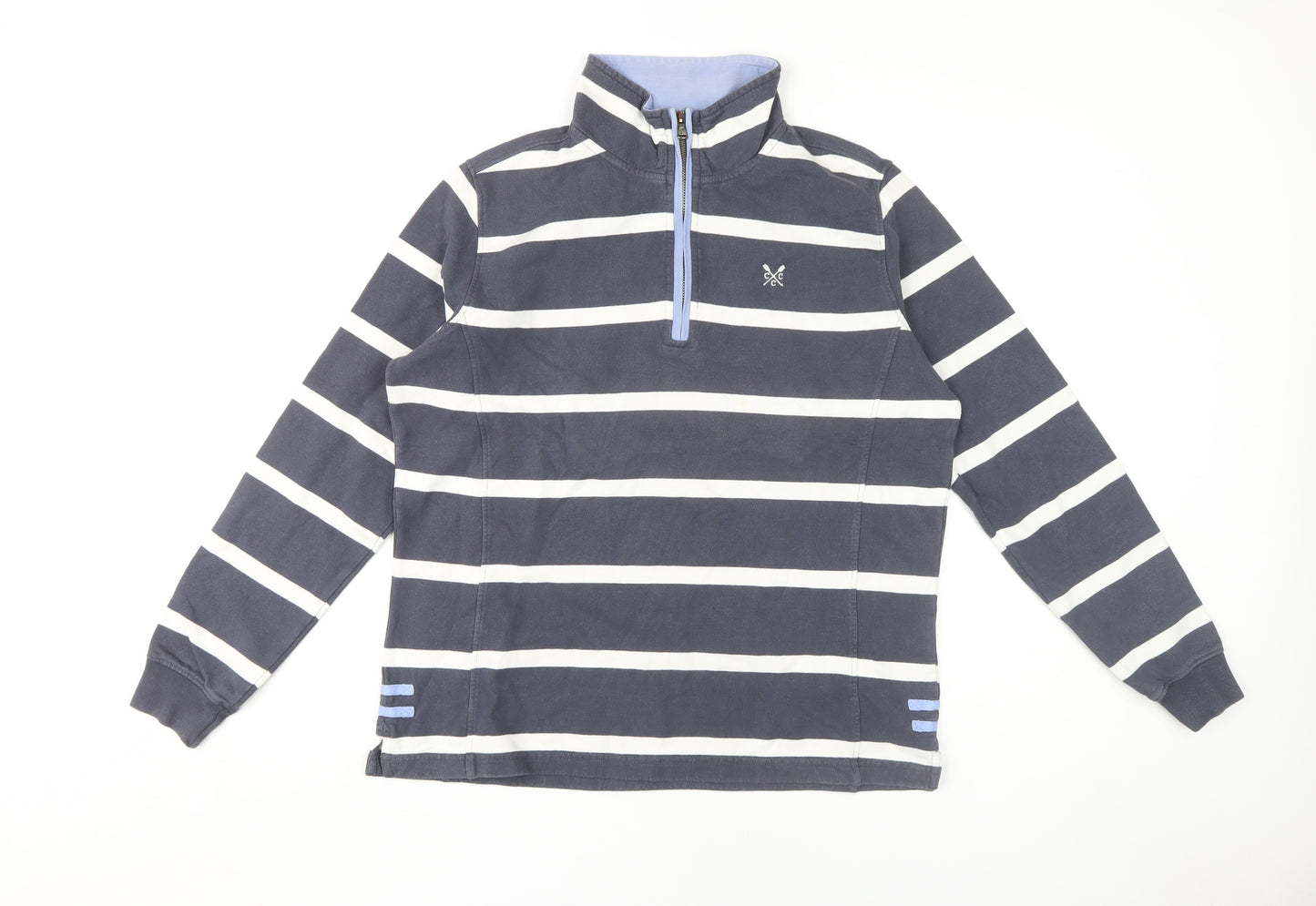 Crew Clothing Women's Blue Stripe Sweatshirt Size 12