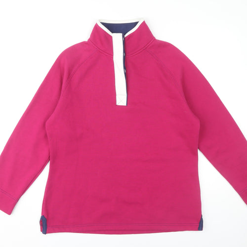 First Avenue Pink Henley Women's Sweatshirt S