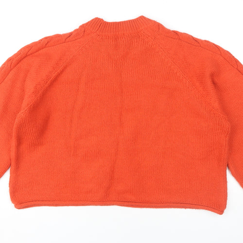 River Island Women's Orange Crew Neck Jumper - Size 10