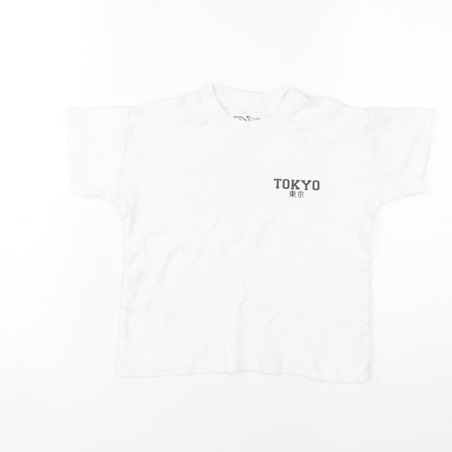 URBN-DEPT Boys White Tokyo Graphic T-Shirt, Size 7 Years