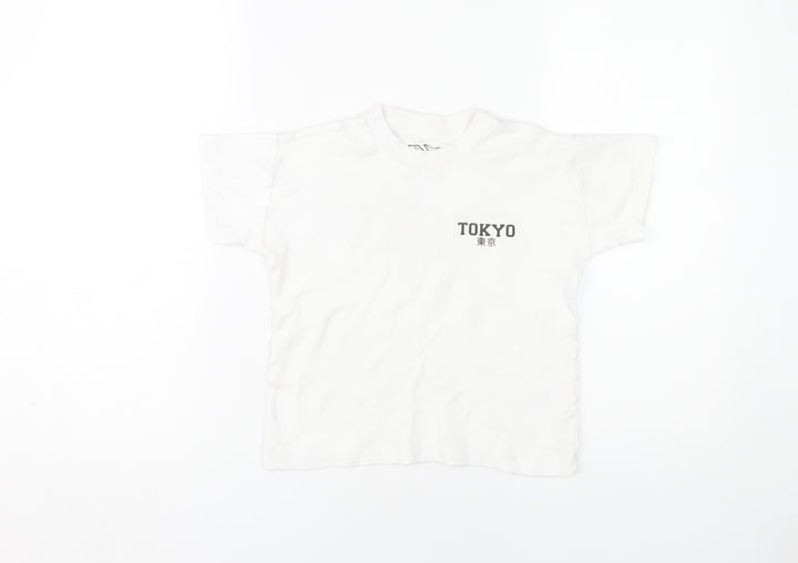 URBN-DEPT Boys White Tokyo Graphic T-Shirt, Size 7 Years