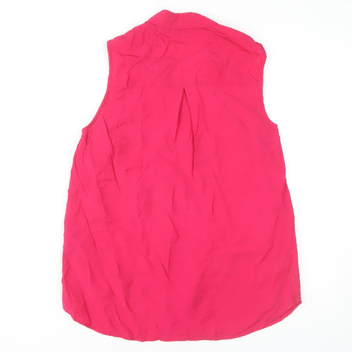 ET VOUS Women's Pink Sleeveless Blouse - Size 12