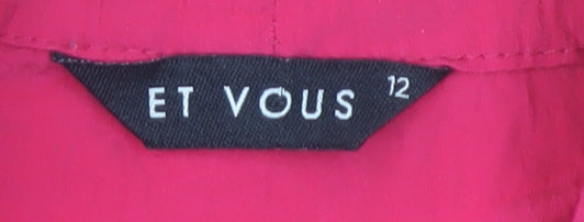 ET VOUS Women's Pink Sleeveless Blouse - Size 12