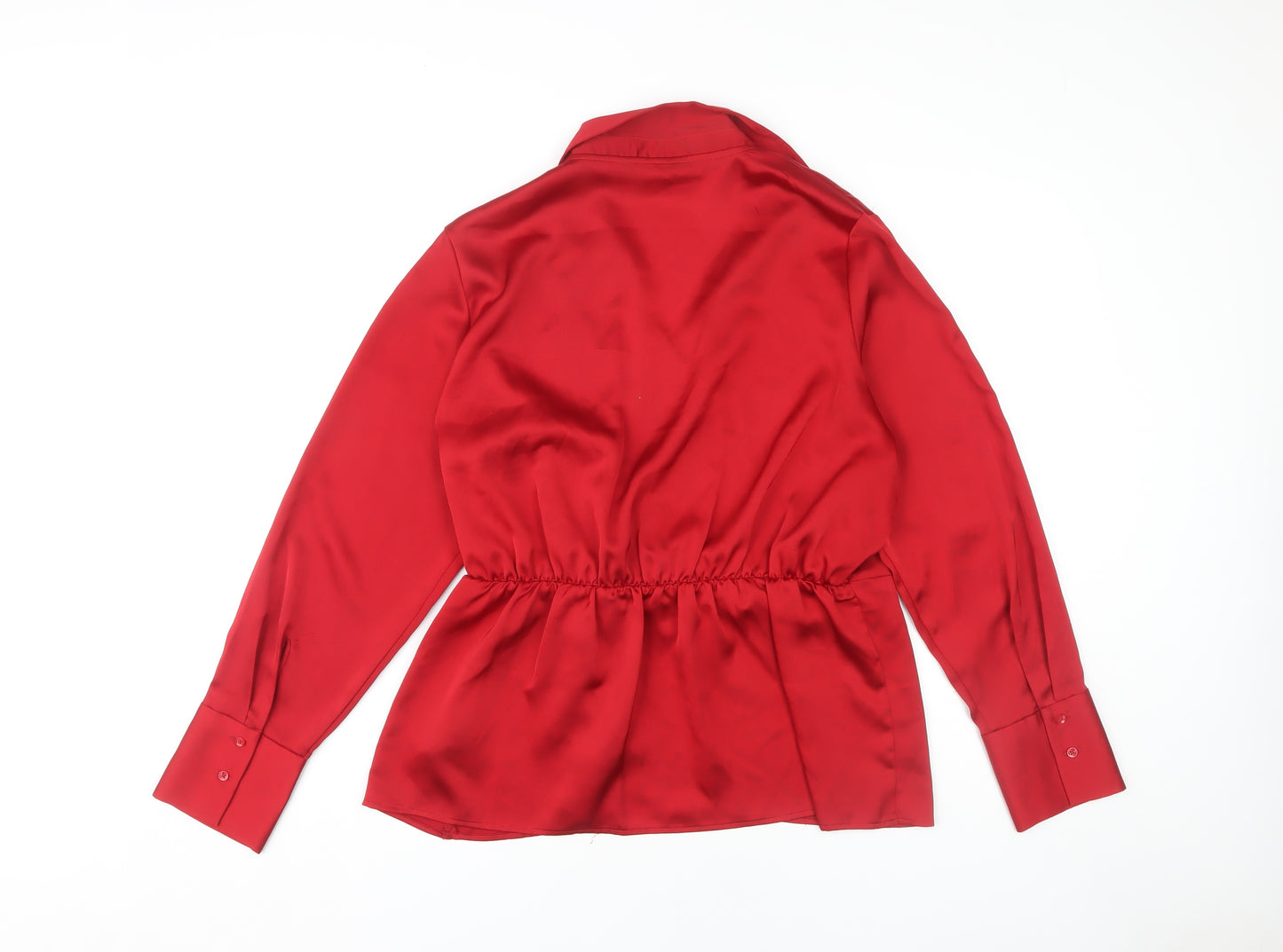 Marks and Spencer Red Wrap Blouse, Size 14, Women