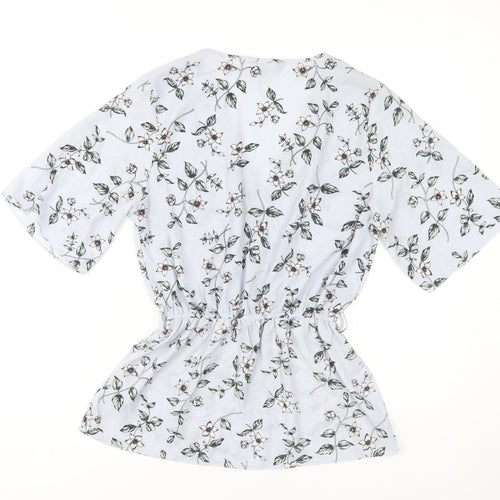 New Look Women's Floral Wrap Blouse - Size 10