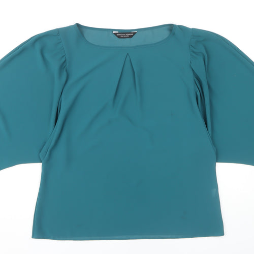 Dorothy Perkins Womens Green Beaded Blouse Size 14