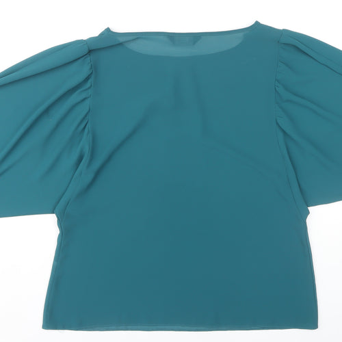 Dorothy Perkins Womens Green Beaded Blouse Size 14