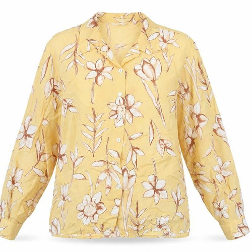 Marks and Spencer Women Yellow Floral Blouse Size 12