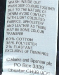 Marks and Spencer Women's Blue Cropped Jeans, Size 12