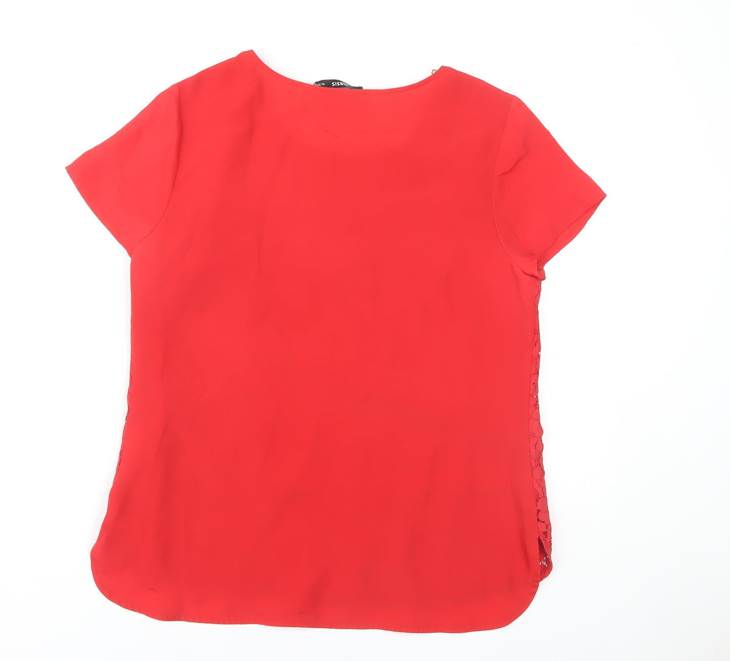 Oasis Women's Red Lace Blouse, Size 12