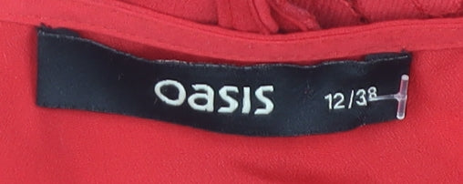 Oasis Women's Red Lace Blouse, Size 12